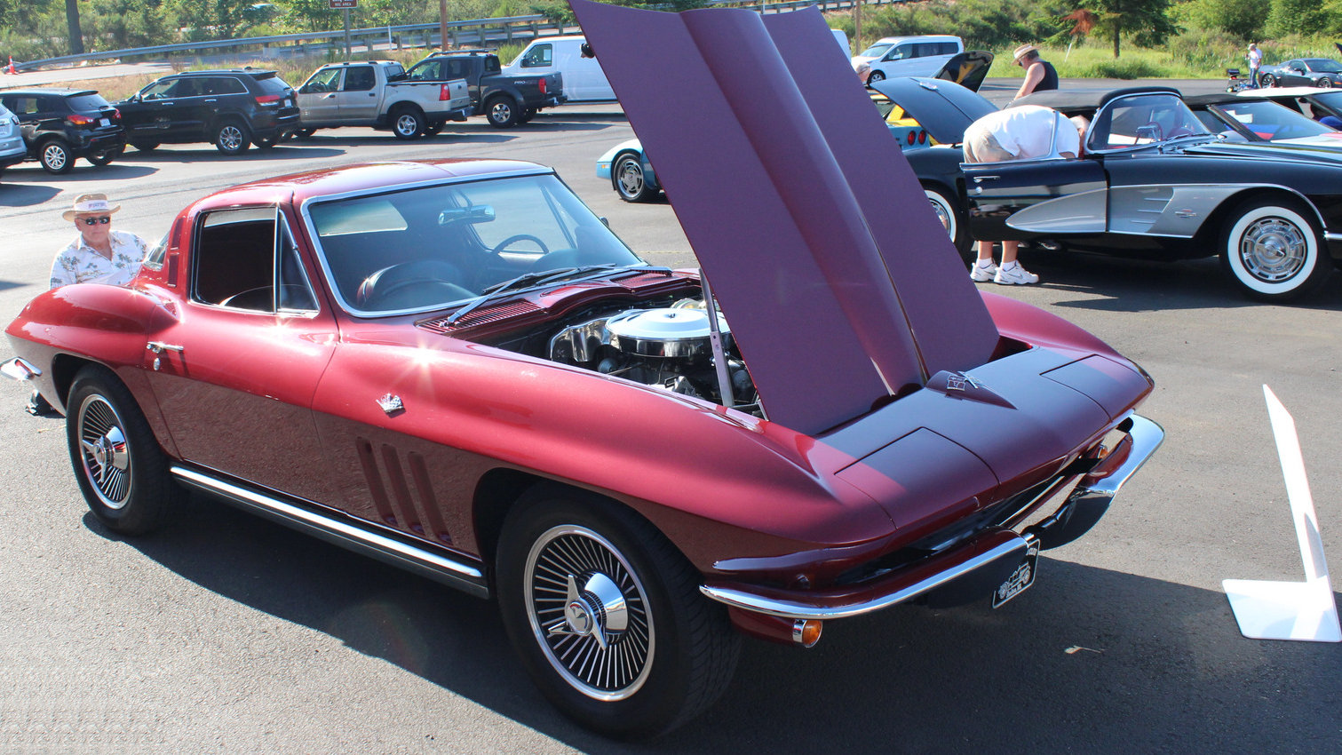 Click to Enlarge-Esc to Close Corvette Generations/C2/C2 1966 Rally Red.JPG